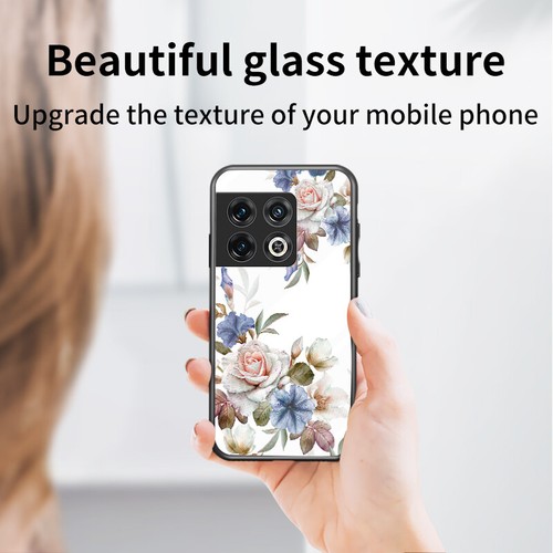Für OnePlus N200 / 9 Pro / 8T Blumenmuster Slim Handyhülle mit Ring Halter - Bild 2 von 12