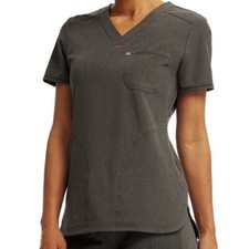 Womens Scrubstar V-Neck Stretch Henley Scrub Top Size XS BRAND NEW W TAGS
