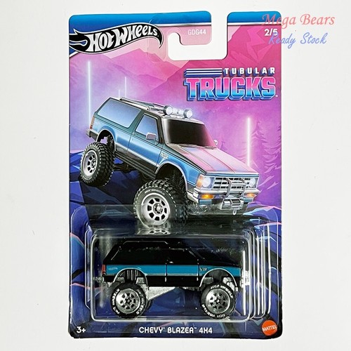 Mattel Hot Wheels 2024 Tubular Trucks #1-5 Set of 5 Cars Chevy Blazer 4x4 GDG44 - Picture 3 of 6