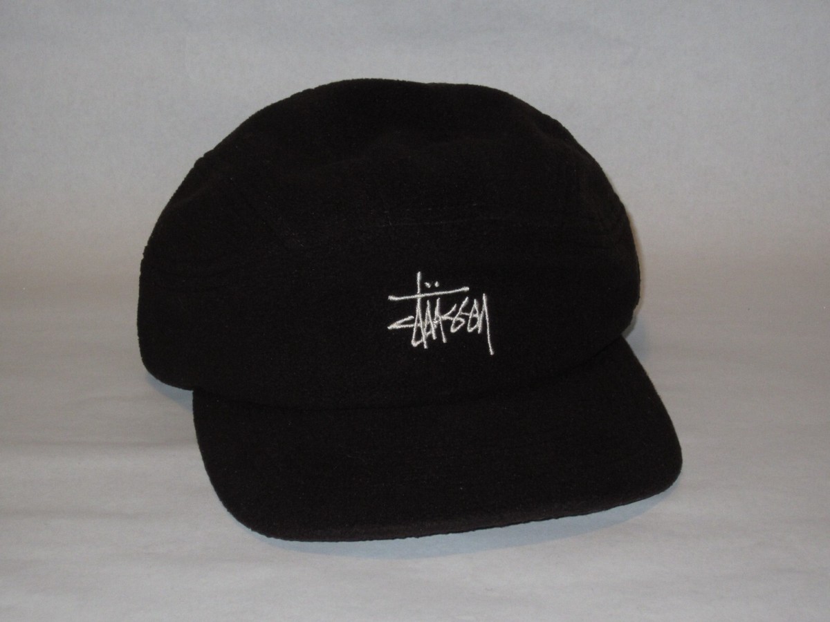 Stussy Polar Fleece Panel Runner Cap Hat Brown Pullcord