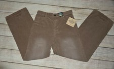 NWT ROUTE 66 BOYS 12 ADJUSTABLE WAIST MOCHA BROWN DISTRESSED CORDUROY PANTS