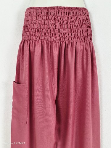 Ladies Smock Harem Pants Bohemian Boho Hippie Aladdin Yoga Genie Trousers HPC - Picture 12 of 20