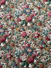 Beautiful unused vintage 40's 50's Sanderson linen union fabric - by the M