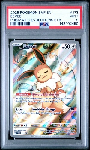 2025 POKEMON SVP EN-SV BLACK STAR PROMO #173 EEVEE PSA 9