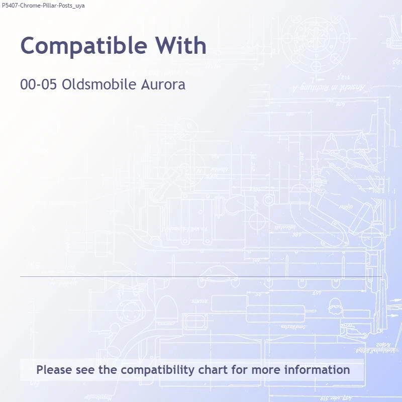 Postes de pilar cromados 2 puertas 2 piezas para Oldsmobile Aurora 00-05 Foto 3 de 4