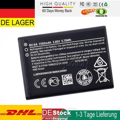 BV-6A Mobile Phone Battery Akku für Nokia 8110 4G TA-1048 TA-1059 - 1500mAh 3.8V