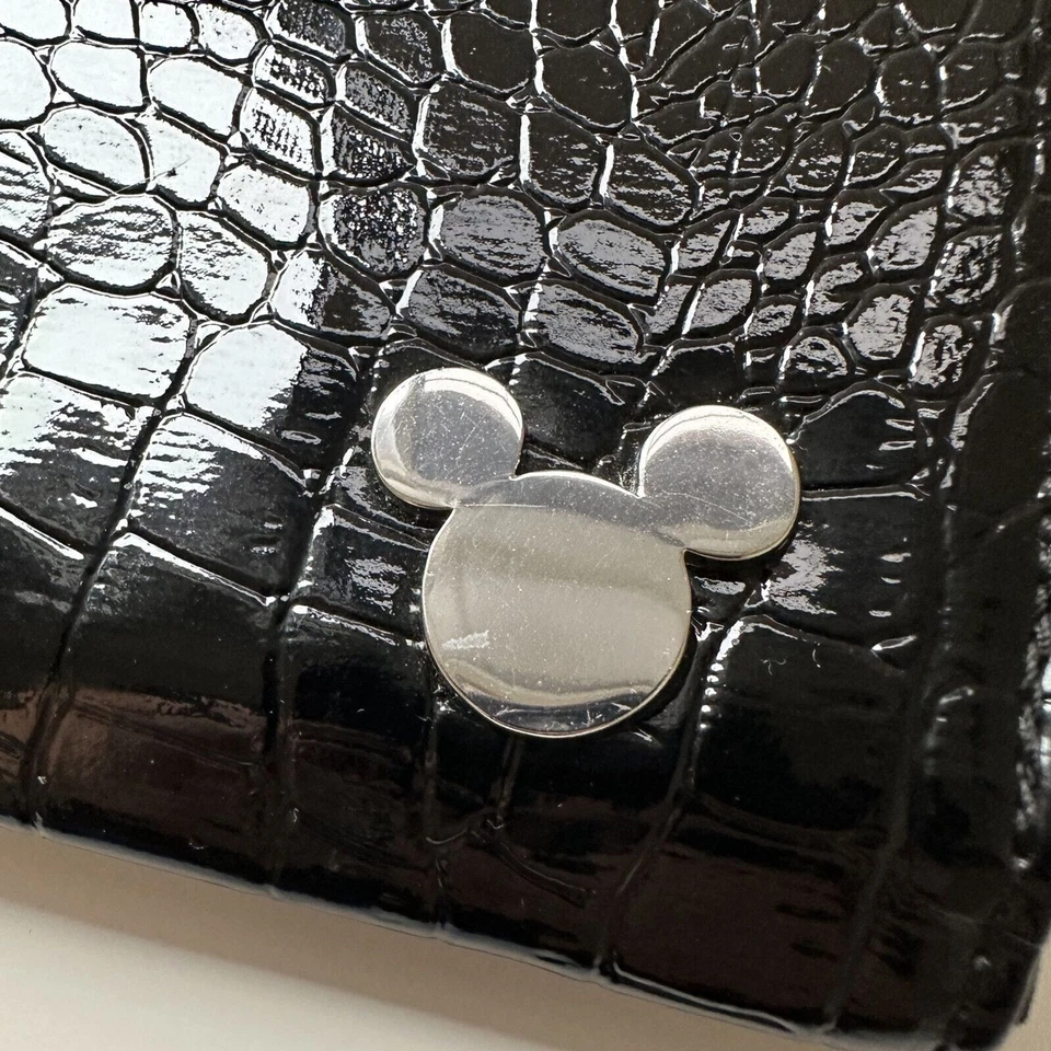 Disney Parks Black Mickey Alligator Croc Embossed Tablet Ipad Case Clutch - Image 3 of 4