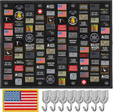 Tactical Patch Board 40" X 28"  Morale Patch Hanging Wall Panel Display Holde