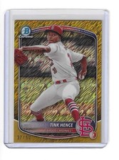 2025 Bowman Chrome Gold Shimmer Refractor /50 Tink Hence #BCP-101 RC Rookie Card