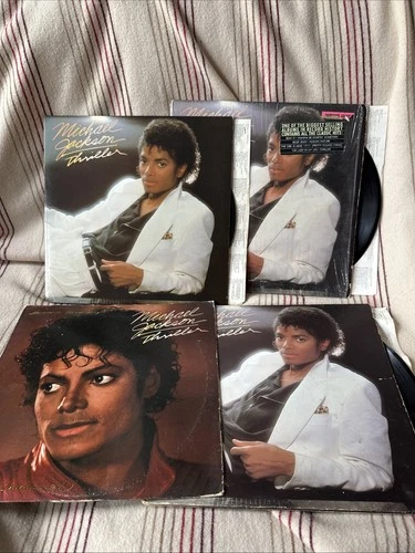 x3 THREE Copies Of MICHAEL JACKSON THRILLER EPIC 1982 VG/VG- + Bonus Single Lot