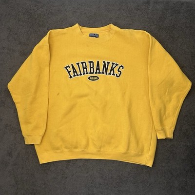 Vintage 90s FAIRBANKS ALASKA Pull over Sweatshirt Crewneck Size 2XL spell out