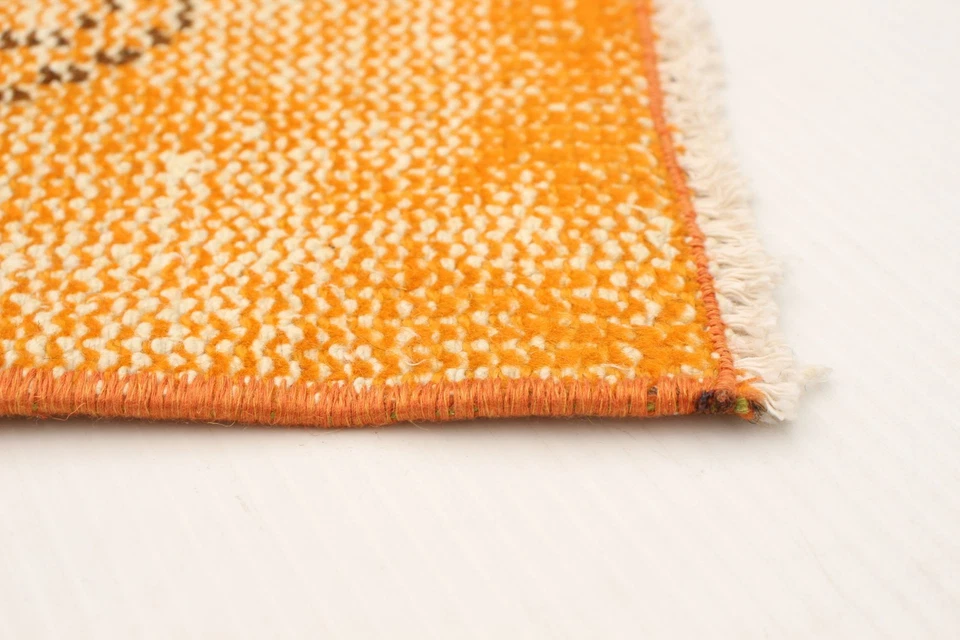 Alfombra oriental tradicional vintage anudada a mano alfombra de lana de 4'8" x 8'0" Foto 4 de 4