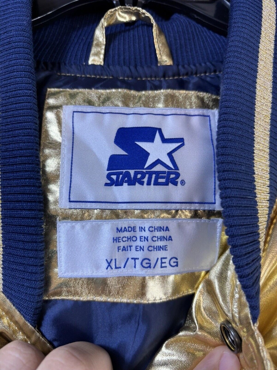 NEW *STARTER* NEW YORK YANKEES GOLD SUBWAY SERIES SATIN VARSITY