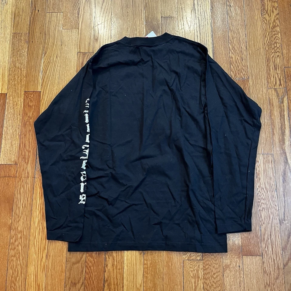 Vintage 2000s JNCO Jeans Shirt Sz XL Youth Made in USA Flaming Skull Graphic Y2K - Image 4 of 4