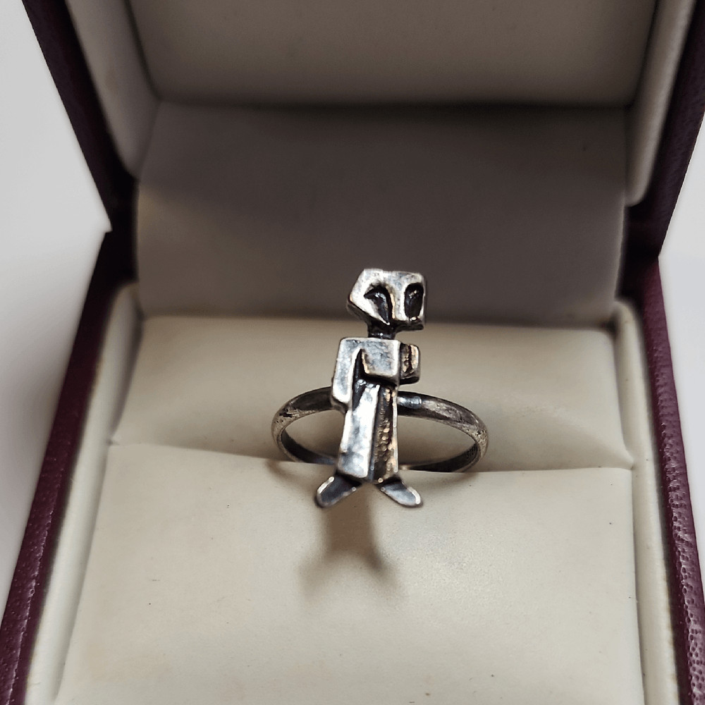Sterling Silver Alien Ring Adjustable - image 1