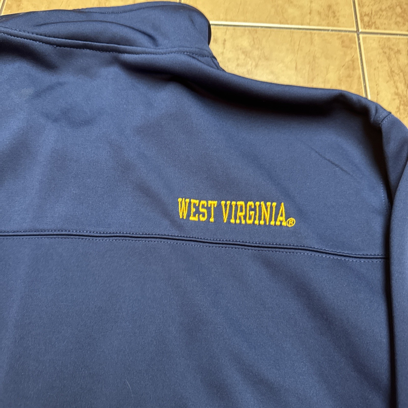 WVU West Virginia Mountaineers Jacket Sz XL Blue Champion Active Sport Logo Mens view 9