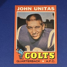 1971 Topps - Johnny Unitas Beautiful Card