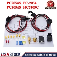 Dual Electric Cooling Fan Wiring Relay Kit 12V 40 Amp Thermostat Switch 175/185
