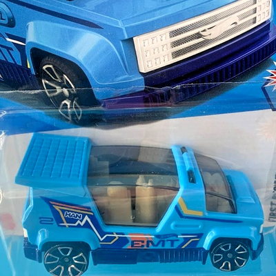 HOT WHEELS 2025 RAPID PULSE BLUE 137/250 JBB50 FIRST RESPONSE ERIC