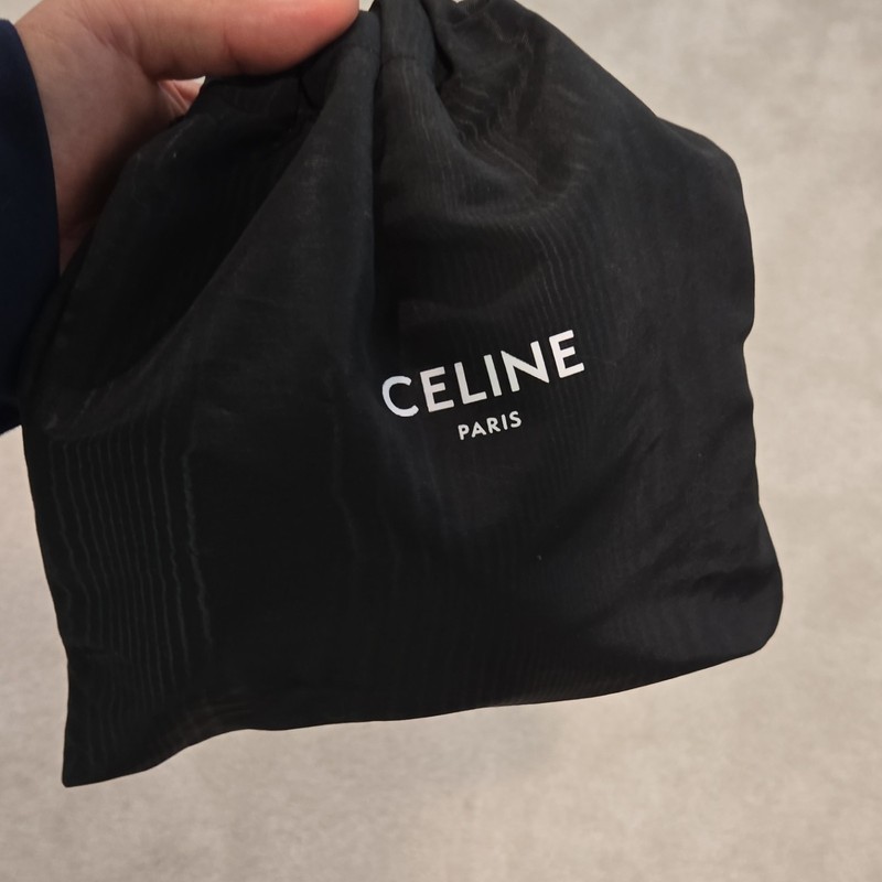 CELINE Unisex Brown Belt with Metal Buckle Accent Stylish Fashion Accessory