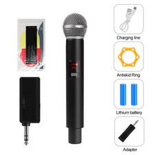 Wireless Microphone UHF Fixed Frequency 2 Channels Handheld Mic Micphone for Par