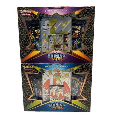 Pokemon TCG Shining Fates Shiny Cramorant V & Boltund V Collection Boxes Sealed