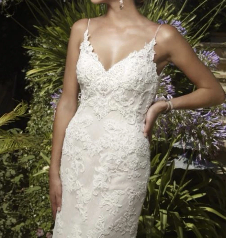 Casablanca Wedding Dress Size 12 - Image 3 of 4