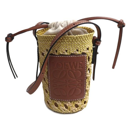 LOEWE Bag: Anagram Cylinder Pocket C630P71X01 Yellow W18H18D8cm w/box dust bag;
