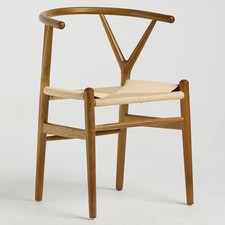 Wish Dining Chair Dark Oak Iconic Scandi Design Frame Natural Paper Coil Seat