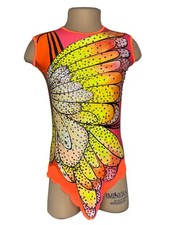 Stylish Orange rhythmic gymnastics,Acrobatic competition leotard Age 6-8 Years