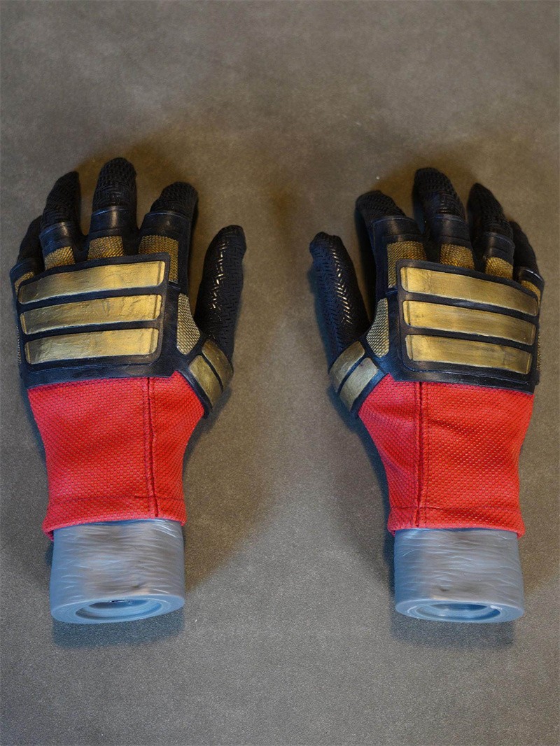 A Pair Deadpool 3 Wade Wilson Cosplay Gloves Screen Printing Costume Accessories