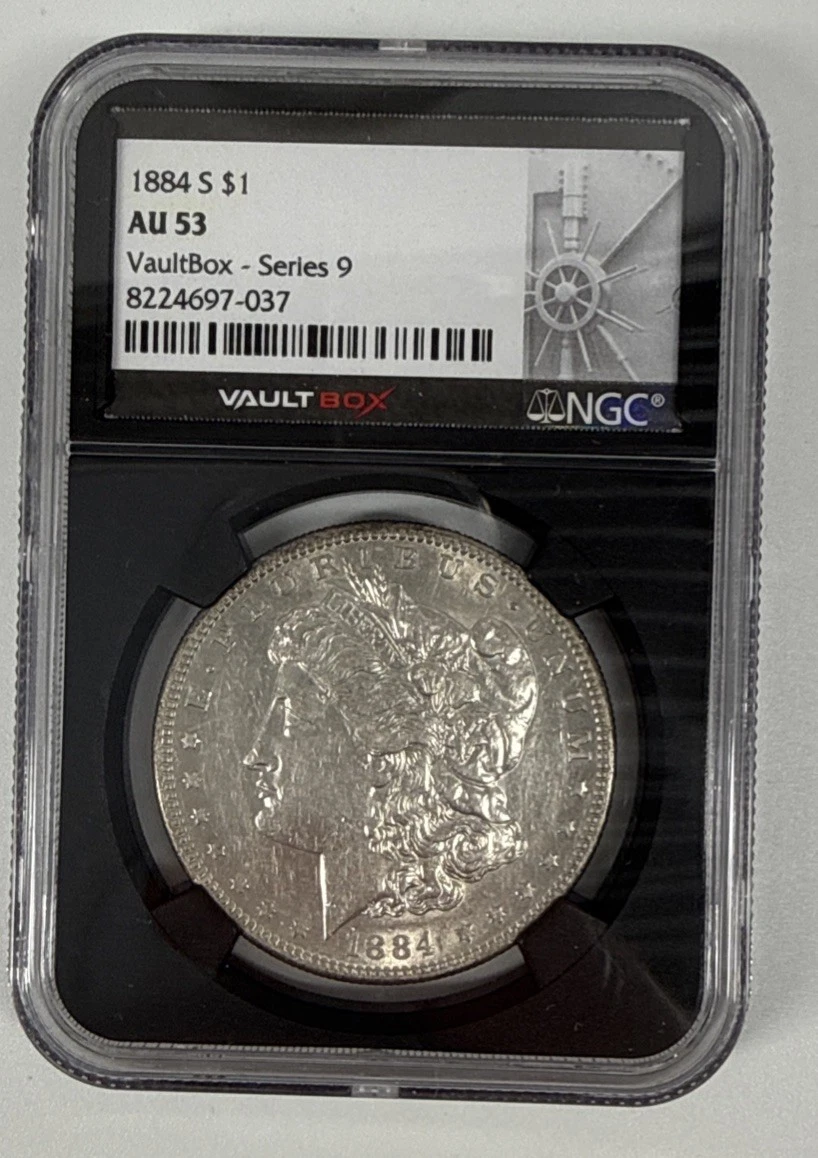 NGC Grade AU 53 1884 Year Morgan US Dollars (1878-1921) for sale