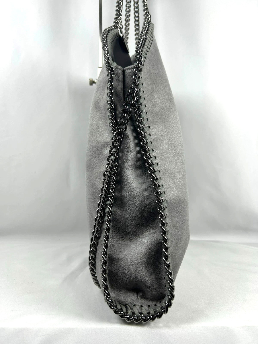 Stella mccartney falabella foldover bag Dark Gray 510440 View 4