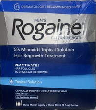 Men's Rogaine Extra Strength Topical Solution 3 Month Supply New 