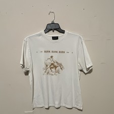 Zach Bryan Burn, Burn, Burn Tour T-Shirt White XL Original