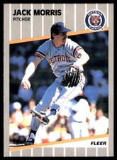 Jack Morris 1989 Fleer #139 Detroit Tigers MLB READ FREE SHIPPING AutographDen