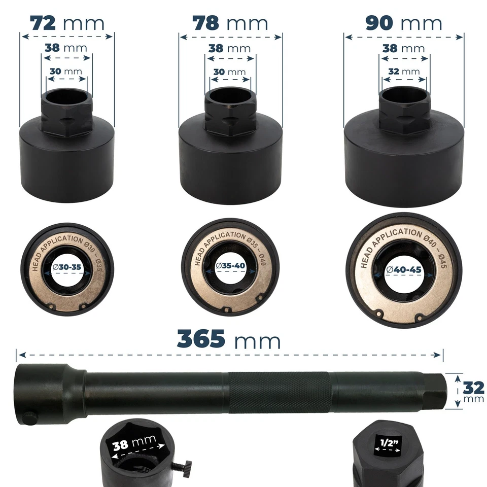 SPURSTANGENGELENK WERKZEUG AXIALGELENK SPURSTANGEN ABZIEHER Ø 30-45mm - Bild 4 von 4