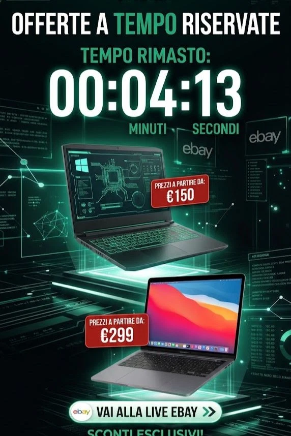LIVE eBay: ASTE e Sconti Esclusivi su Computer Ricondizionati garantiti!