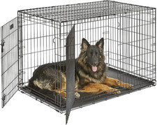 48-Inch Icrate for Extra-Large Breeds, 90-110 Lbs, Double Door Folding Dog Crate