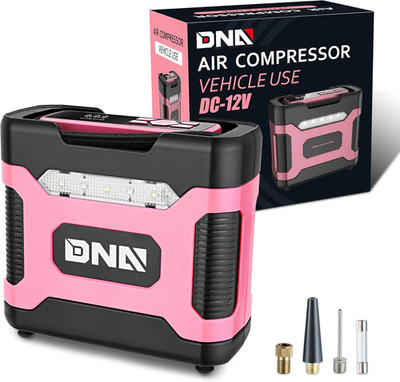 TOOLS-00212 Pink 12V DC Digital Tire Inflator Portable Air Compressor w/Pressure