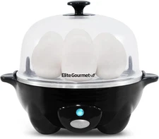EGC-007B# Rapid Egg Cooker, 7 Easy-To-Peel, Hard, Medium, Soft Boiled Eggs, Poac