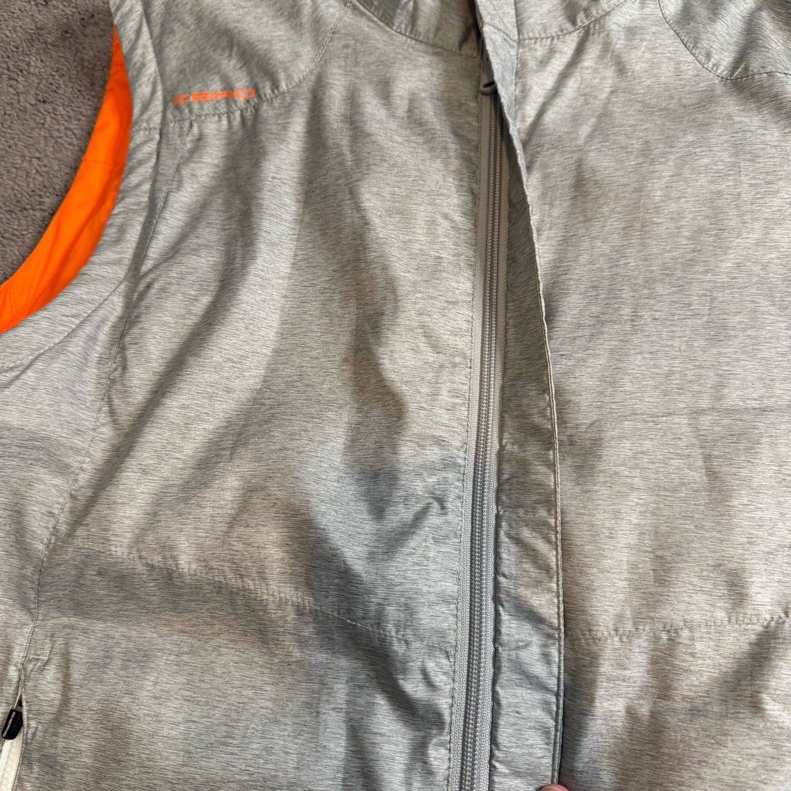 Zero Restriction Tour Series Reversible Full Zip Vest Gray Orange Men’s XL