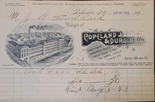 1905 Coe & Brown Leather Oil Belt Billhead Receipt New Haven Connecticut 