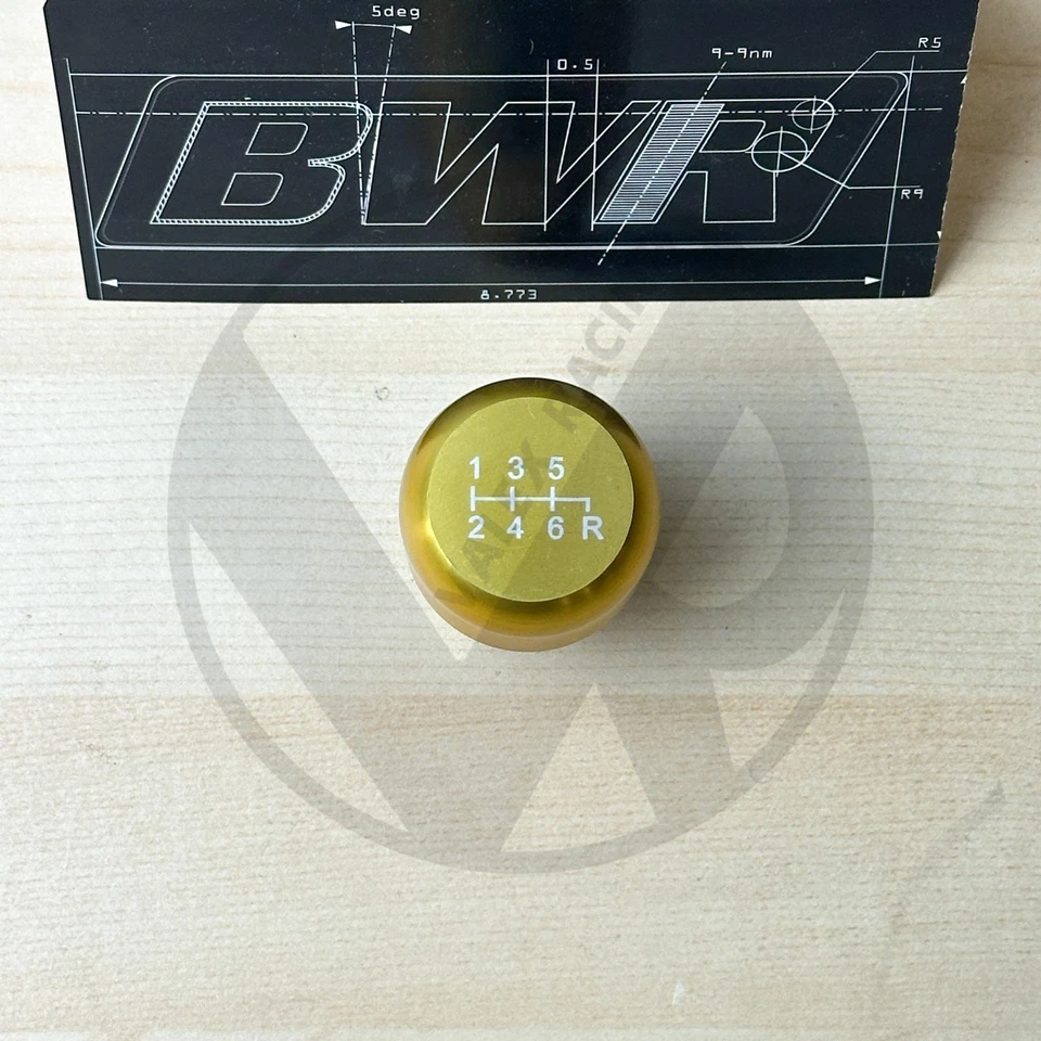 Botão de câmbio Blackworks Racing M12x1.25 alumínio leve dourado - Toyota Subaru - Imagem 4 de 4