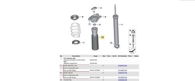 BMW Auxiliary Damper Rear With Guard Tube Genuine 33536857468 | eBay