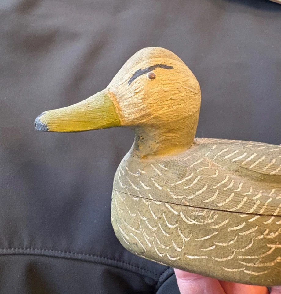 De colección 1970 Original ~Miles Hancock~ Mini Señuelo Pato Negro Chincoteague 1887-1974 Foto 3 de 4