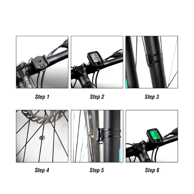 Ciclo Computer Contachilometri Bici Bicicletta Display Lcd Con Filo Illuminato - Immagine 2 di 4