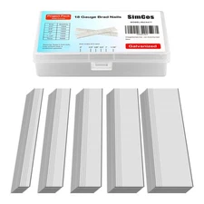 5000 pcs 18 Gauge Brad Nails (2/5",5/8",3/4",1",1-1/4 inch)