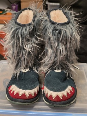 EMU Australia Kids K4 RARE Suede Monster Deep Teal Boots K12619 Merino Wool