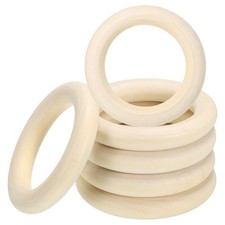 90mm 3.5" Unfinished Natural Wood Rings Wooden Loop Ring 15mm thick 10Pcs